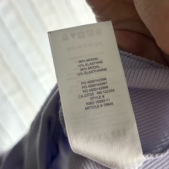 Sunday Best Light Purple Ribbed Top - Picture 5 of 6